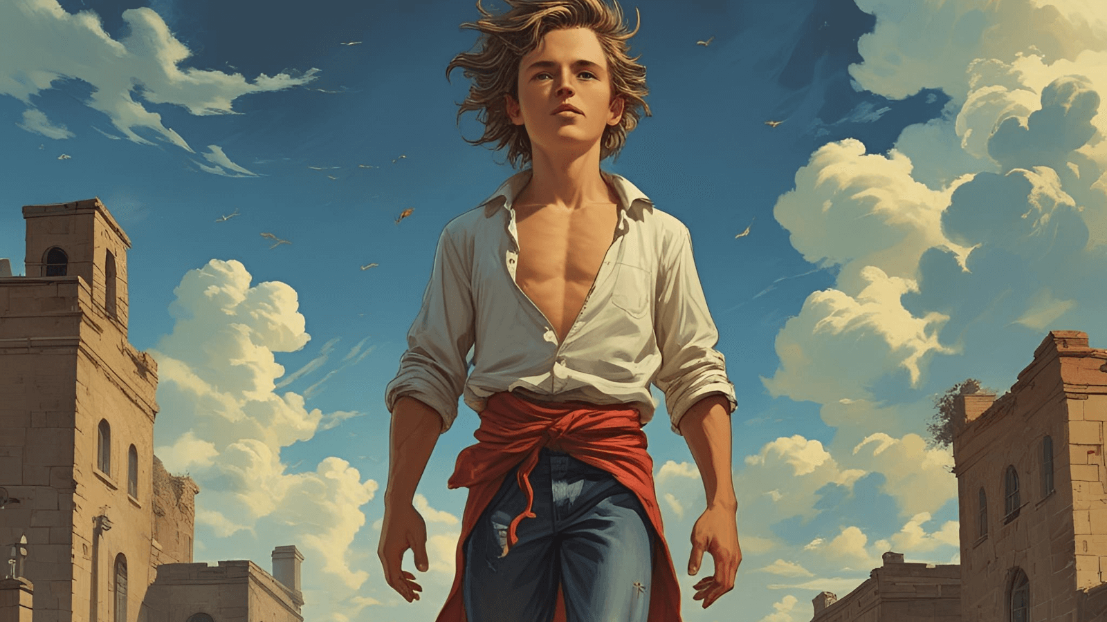 Imagem de um jovem caminhando sozinho no mundo. Simbolizando a partida do filho pródigo da casa do pai 