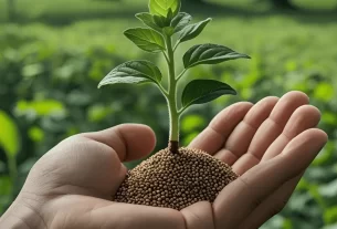 Imagem simbólica de um grão de mostarda. Refletindo a Parábola de Jesus