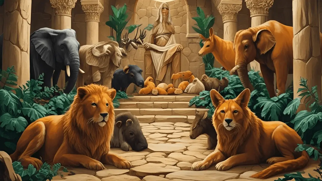 Imagem de vários animais. Simbolizando os Animais na bíblia