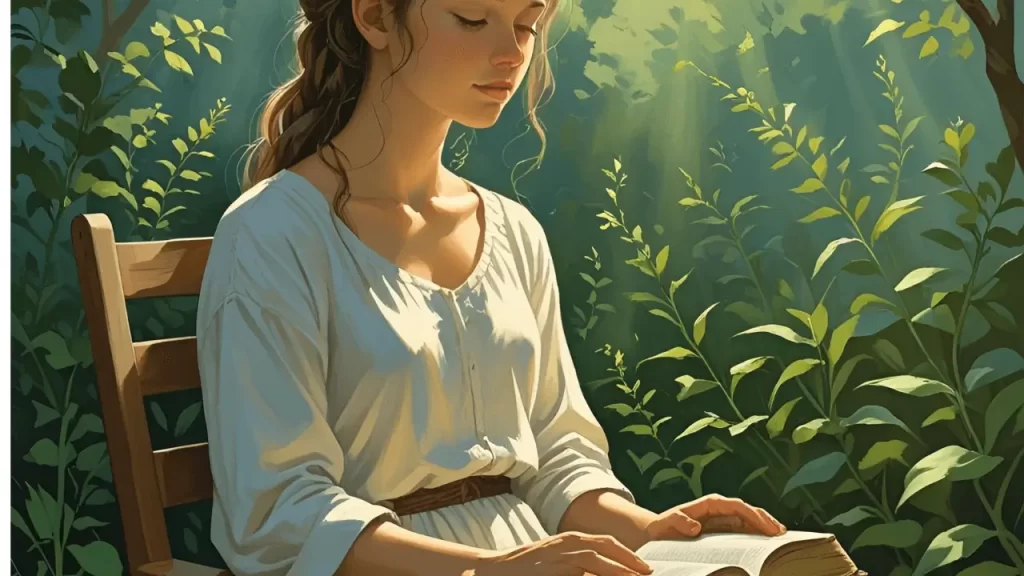 Pessoa sentada em silêncio com a Bíblia no colo. Cristão separando um momento de intimidade com Deus em meio à rotina.