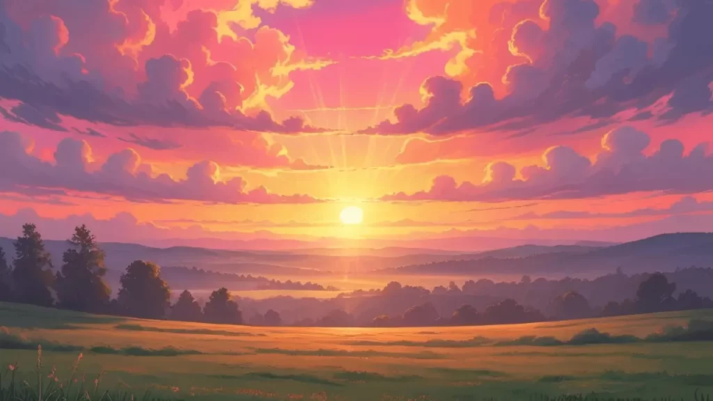 Nascer do sol, representando um novo começo com esperança em Deus