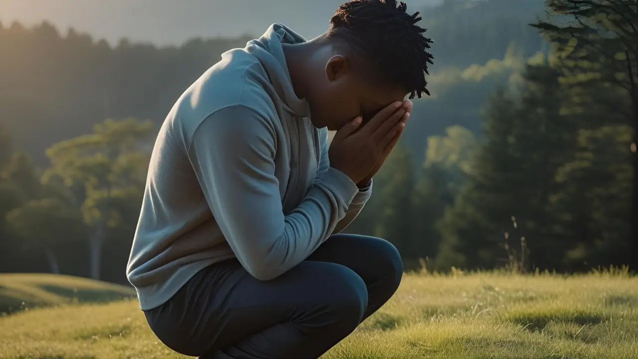 Uma pessoa preocupada. sobre estresse