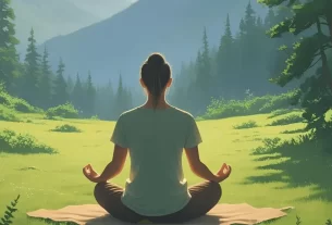 Uma pessoa em um ambiente calma na natureza. Procurando Descanso em Deus