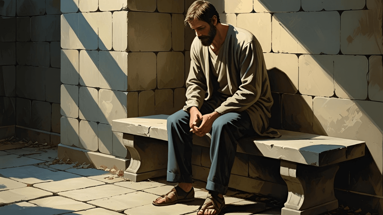 Imagem de um homem preso. Simbolizando quando José foi preso 