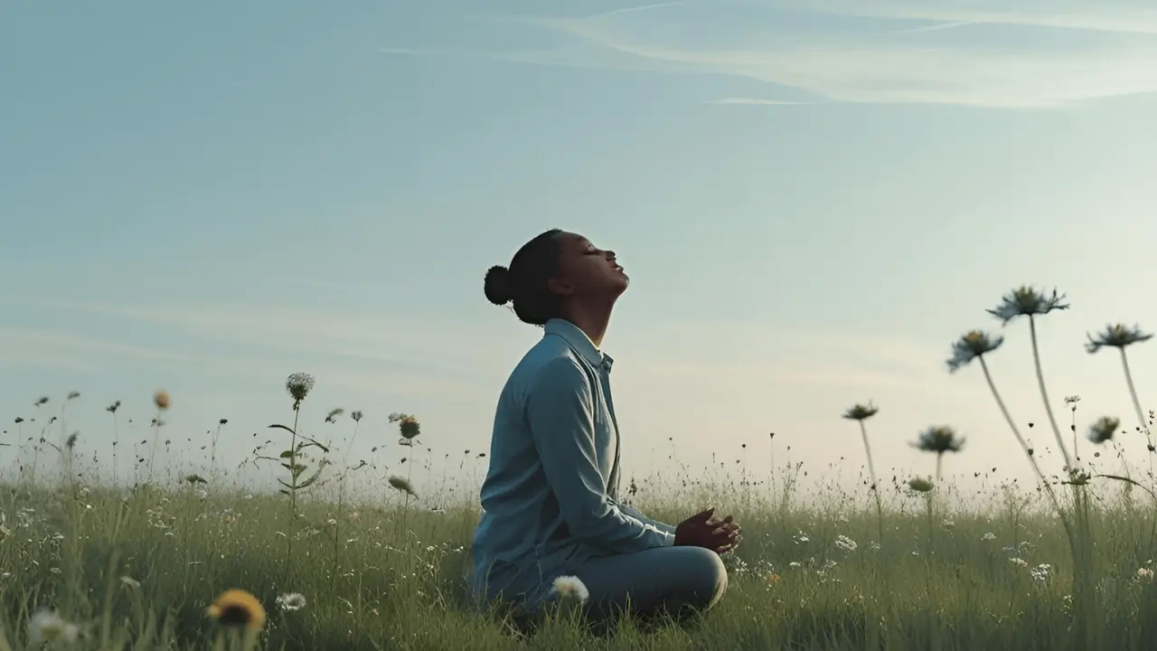 Imagem de um Cristão orando em busca de paz em meio à Ansiedade, confiando em Deus