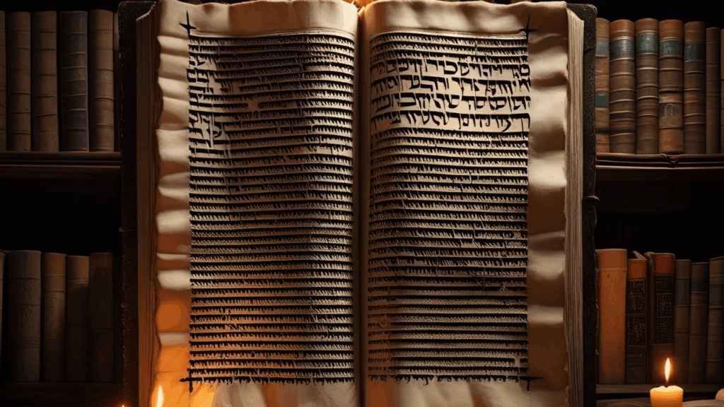 Imagem ilustrando o Manuscrito bíblico em hebraico