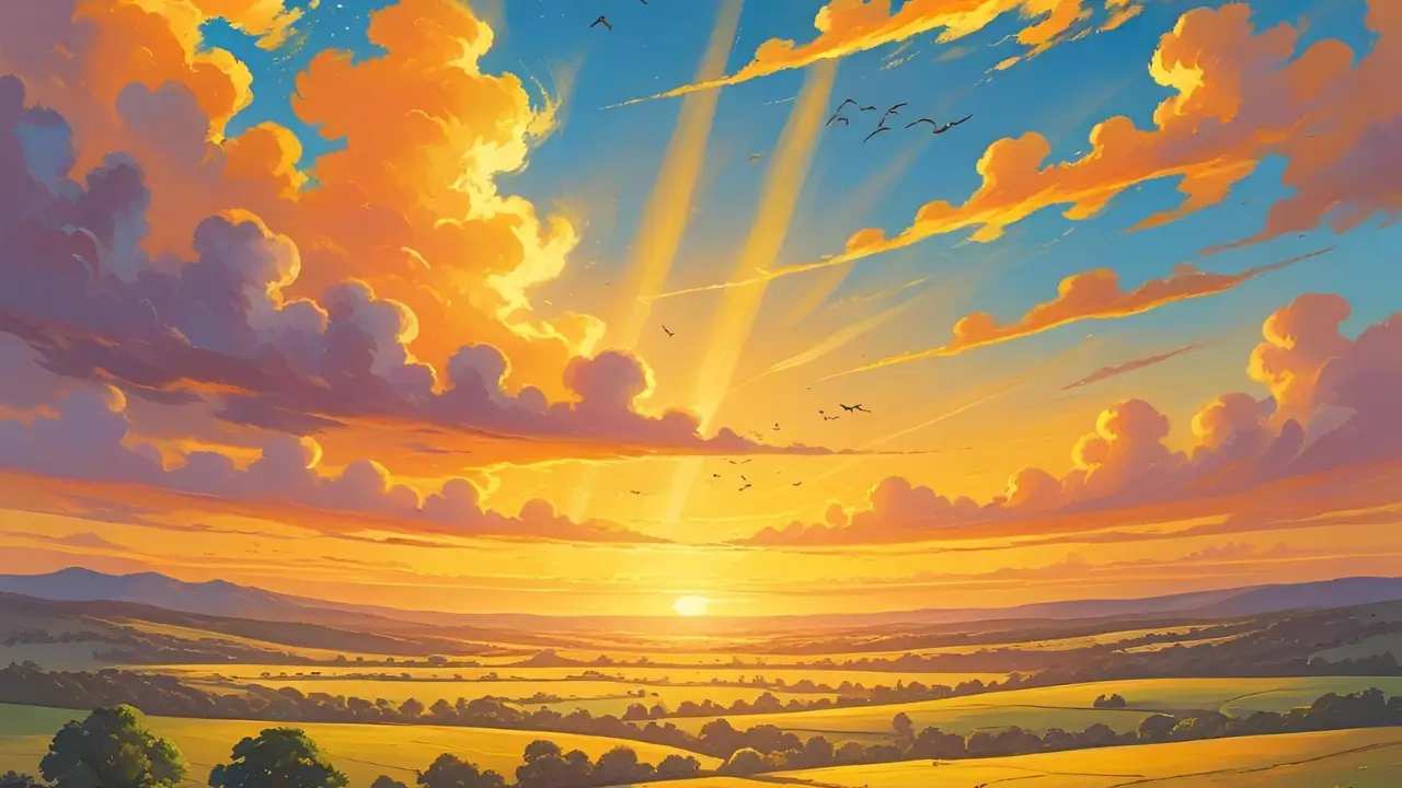 Nascer do sol iluminando a paisagem, simbolizando um novo começo com esperança