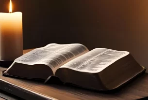 Bíblia aberta com Versículos sobre descanso em Deus – Devocional bíblico”