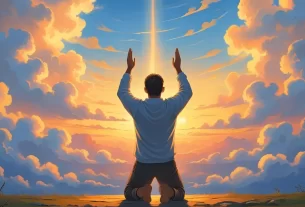 Devocional cristão: começando o dia com Deus em oração ao amanhecer.