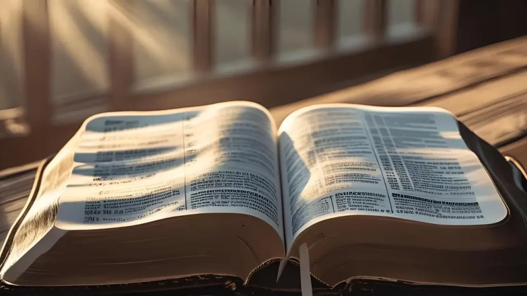 Bíblia aberta simbolizando a leitura e meditação das Escrituras na vida cristã