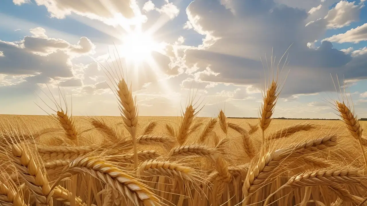 Campo de trigo ao amanhecer simbolizando a parábola do joio e do trigo
