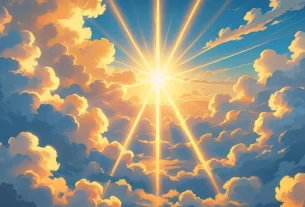 Luz do sol rompendo nuvens escuras — imagem simbólica do Devocional de hoje símbolo da presença de Deus em meio à tempestade