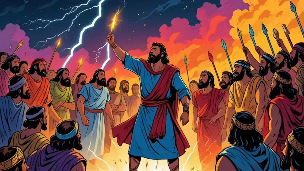 Elias na Bíblia confrontando a idolatria com ousadia.