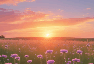 Paisagem serena ao amanhecer simbolizando paz, esperança e fé no Senhor. imagem do devocional de hoje .