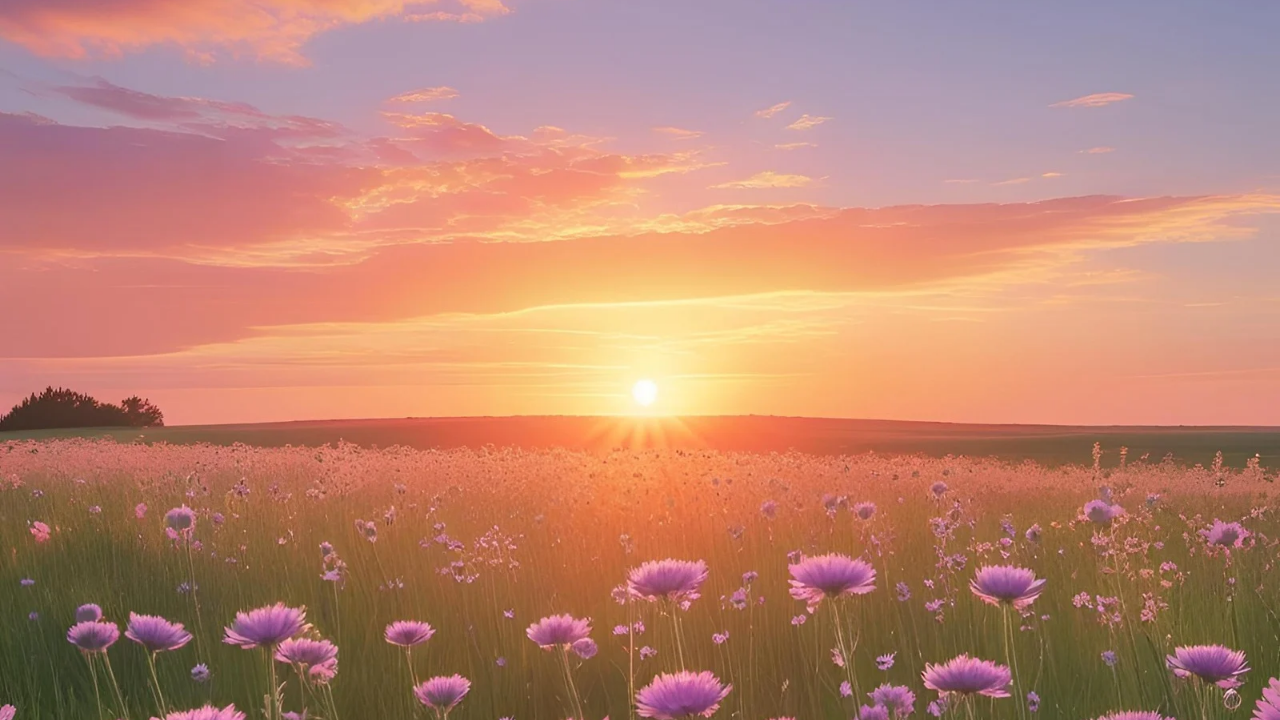 Paisagem serena ao amanhecer simbolizando paz, esperança e fé no Senhor. imagem do devocional de hoje .