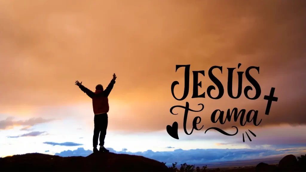 Frase inspiradora sobre fé e esperança em fundo natural, incentivando a reflexão espiritual.