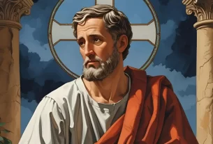 Representação de Tomé refletindo sobre a fé e a dúvida.