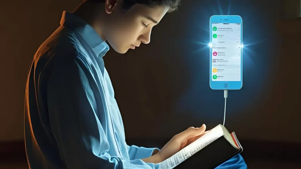 Distrações digitais atrapalhando a vida devocional.