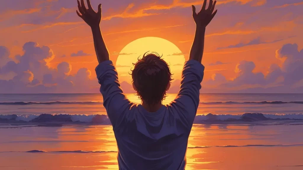 Cristão encontrando paz ao alinhar suas prioridades com Deus.