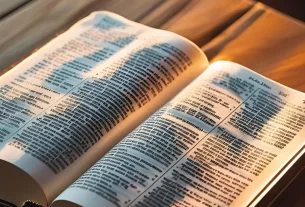 Bíblia aberta com luz suave incidindo sobre as páginas, representando o estudo da Palavra de Deus. Imagem do Devocional de hoje.