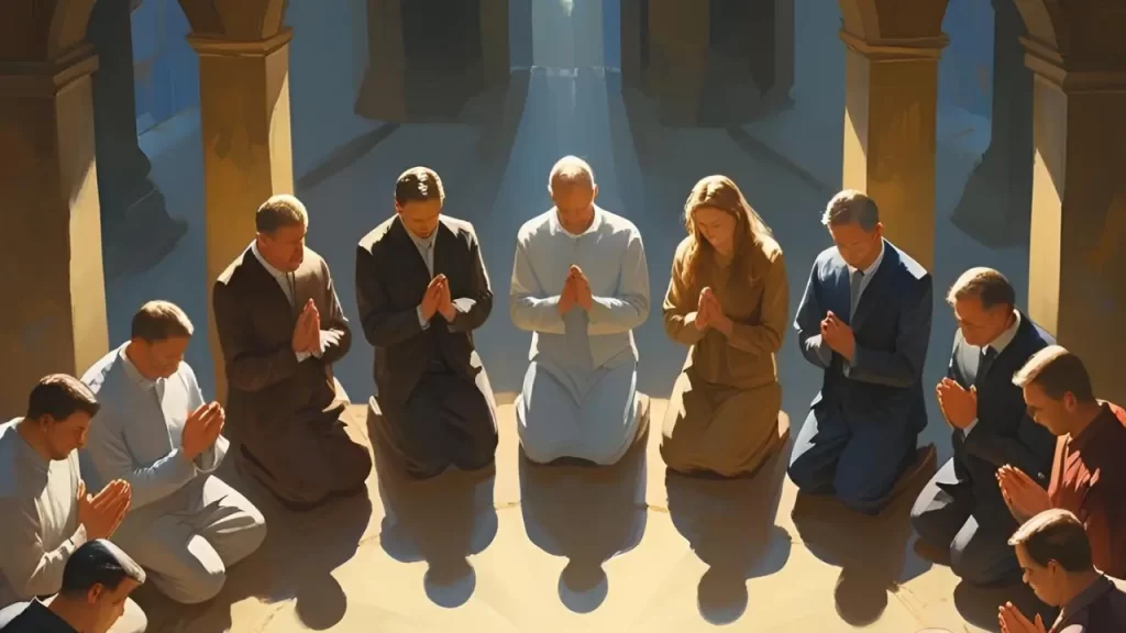 Grupo de cristãos em comunhão e participação ativa na fé.