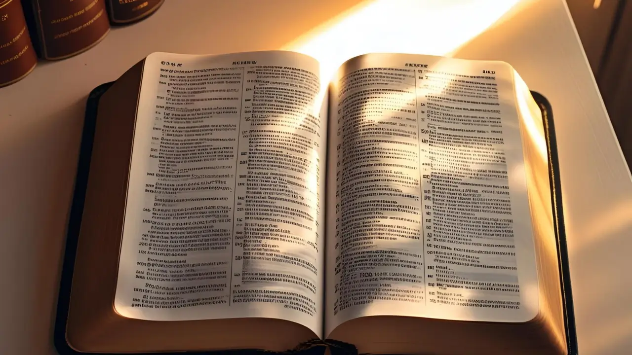 Bíblia aberta representando a presença de Deus, fonte da alegria inabalável segundo Devocional de hoje. Salmos 16:11"