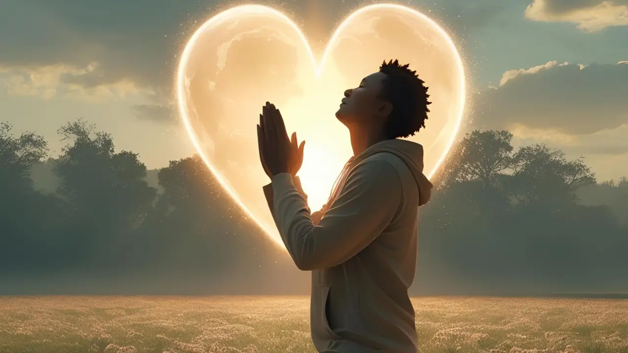 Pessoa orando com coração aberto, pronta para receber o novo de Deus. Imagem do Devocional de hoje.