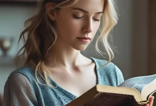 Pessoa lendo a Bíblia ou orando. vida cristã como confiar em Deus e tomar boas decisões com fé e oração