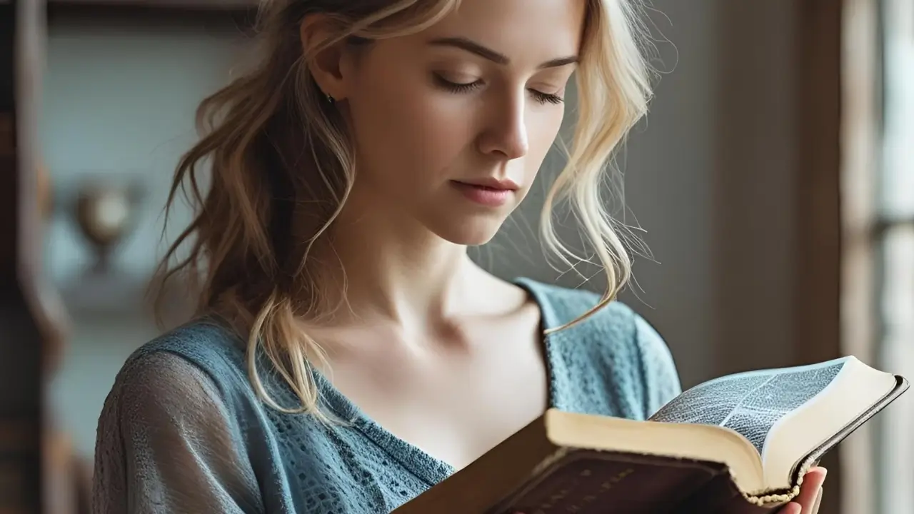 Pessoa lendo a Bíblia ou orando. vida cristã como confiar em Deus e tomar boas decisões com fé e oração