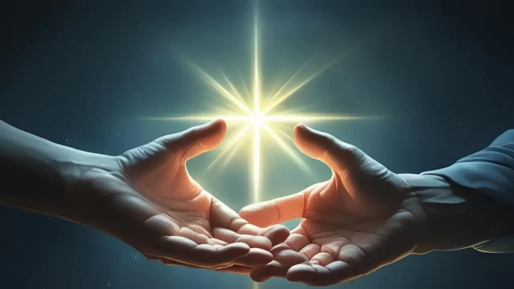 mãos estendidas simbolizando misericórdia.