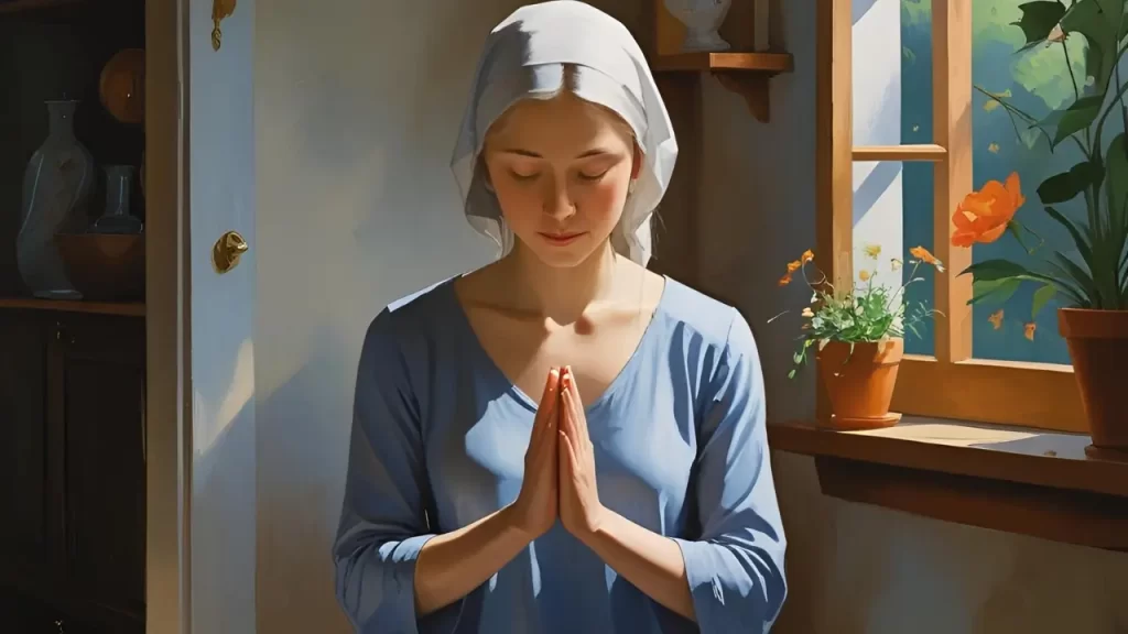 Pessoa em oração. Aplicando o devocional na prática, oração diária.