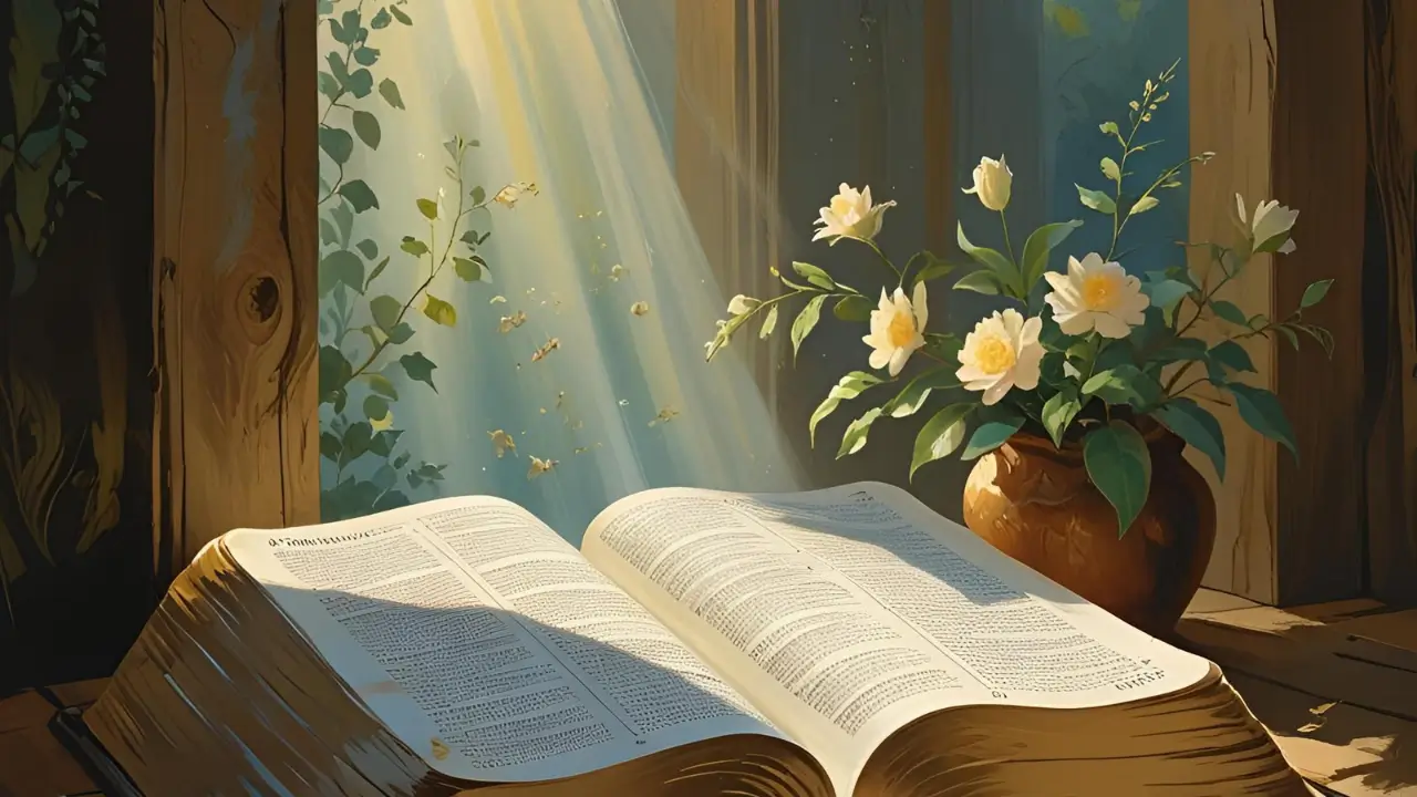 Bíblia sagrada aberta para iniciar um devocional.