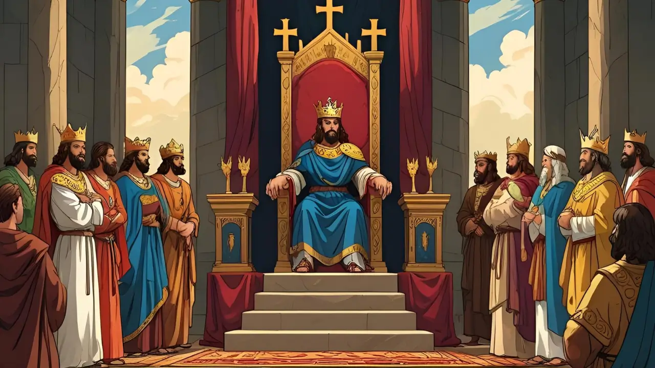 Reis da Bíblia representando liderança e fé cristã, introdução das curiosidades bíblicas sobre os reis mais poderosos da Bíblia.