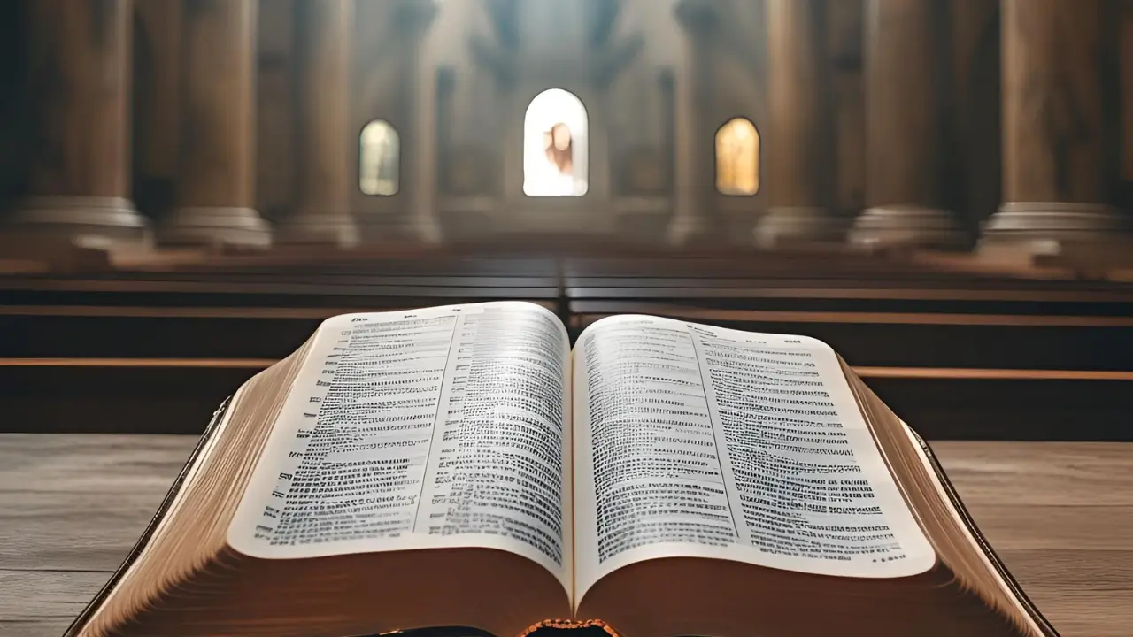 Bíblia aberta para iniciar um devocional.