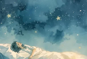 Ilustração de uma pessoa sonhando imagens sobre curiosidades bíblicas.