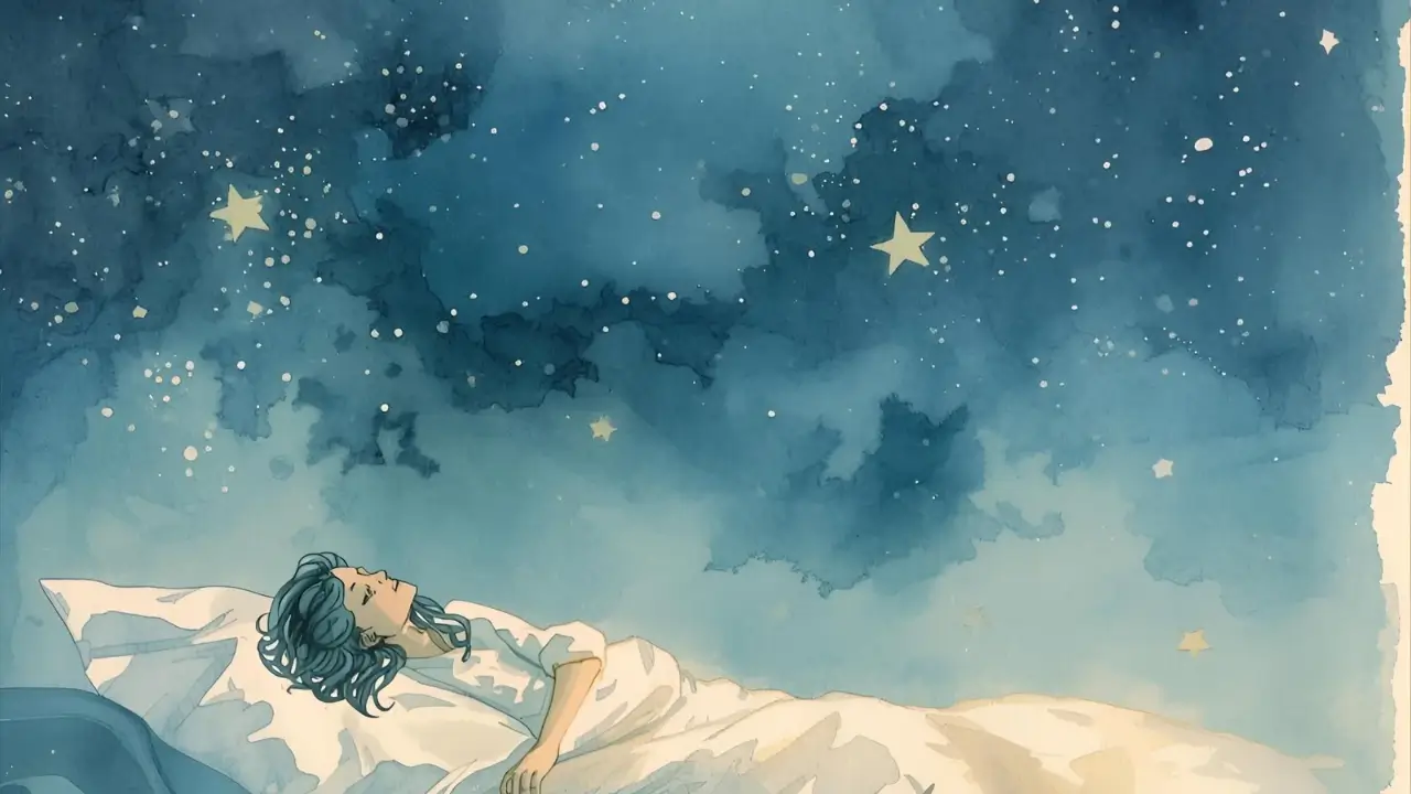 Ilustração de uma pessoa sonhando imagens sobre curiosidades bíblicas.