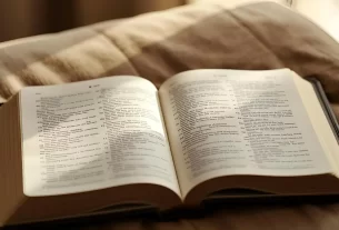 Bíblia aberta para iniciar um devocional.
