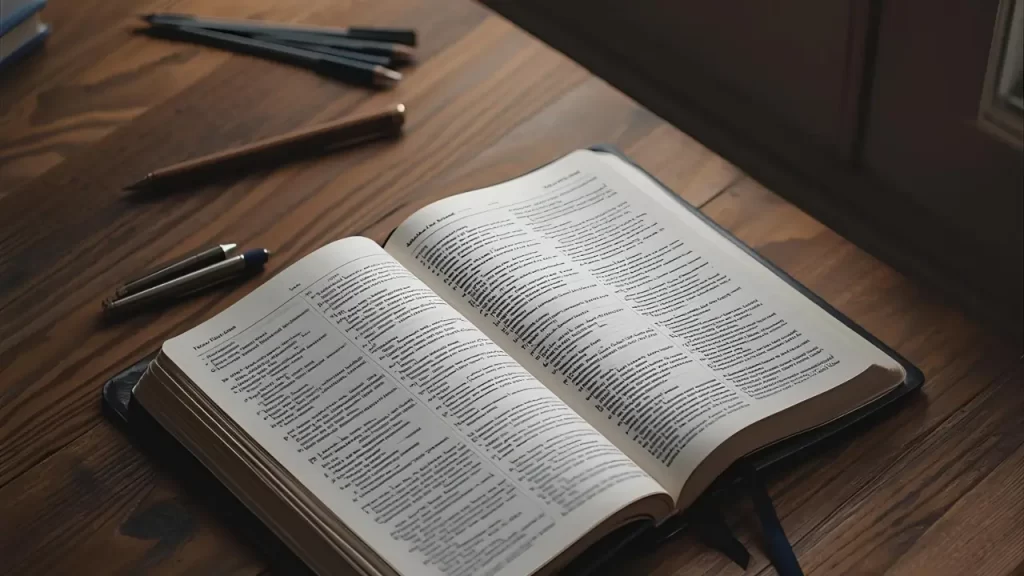 Leitura da Bíblia e registro de anotações como forma de espiritualidade prática.