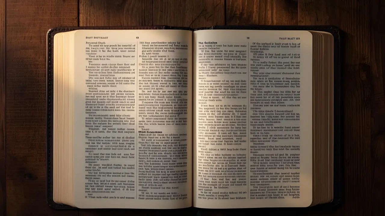 Bíblia aberta para começar um Devocional diário.