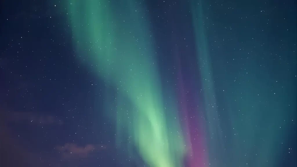 Céu com luzes. Preparação espiritual para a colheita final, mensagem da parábola da rede.