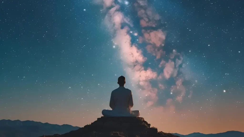 Céu estrelado representando a grandeza dos pensamentos e planos de Deus.