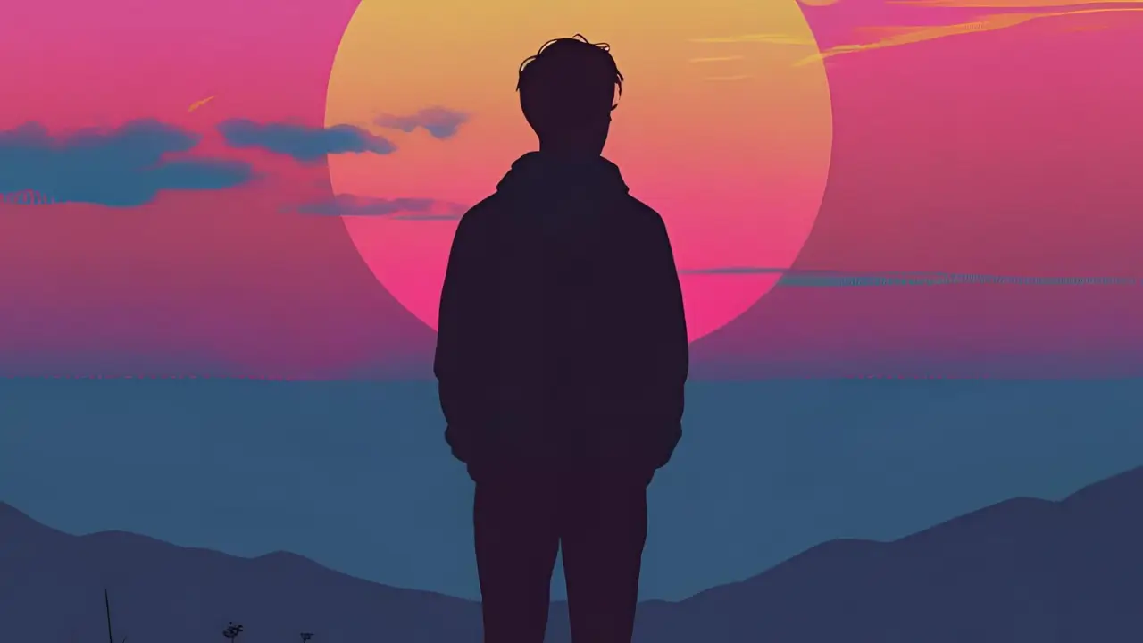 Pessoa contemplando o pôr do sol em silêncio, refletindo sobre a ação invisível de Deus – Devocional de Hoje: Deus Está Trabalhando em Silêncio.