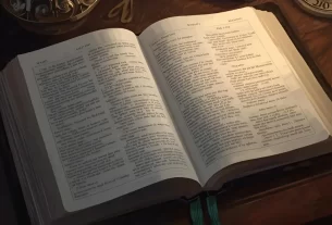 Uma Bíblia aberta para iniciar um devocional.
