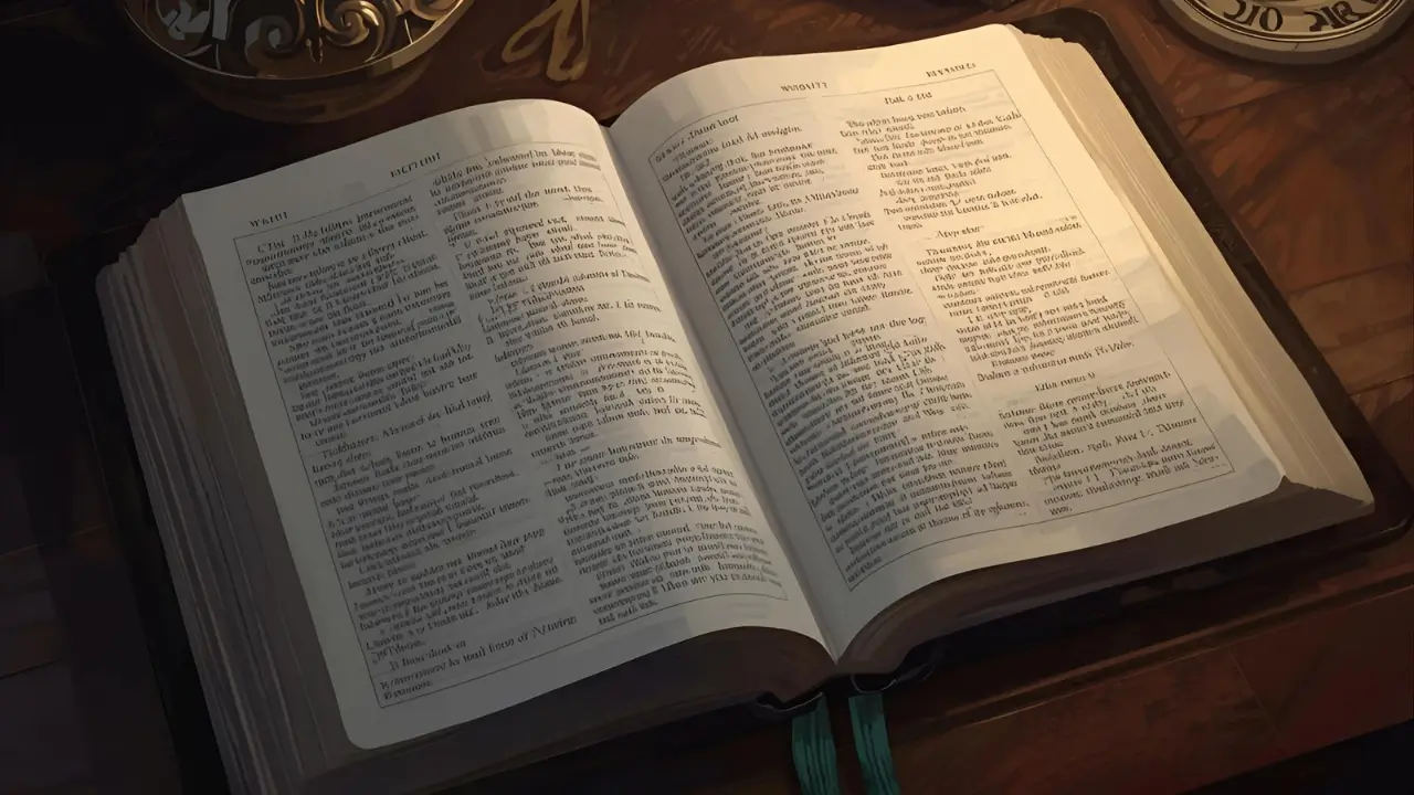 Uma Bíblia aberta para iniciar um devocional.