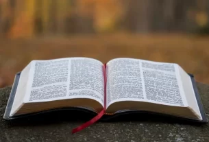 Bíblia aberta para começar um Devocional diário.