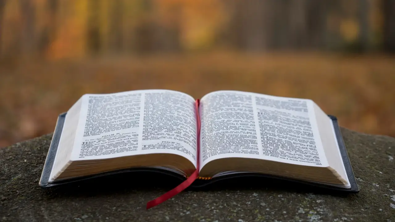 Bíblia aberta para começar um Devocional diário.