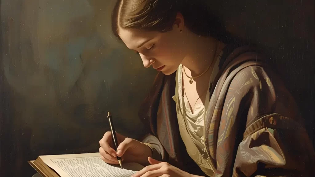 Pessoa lendo a Bíblia e escrevendo em diário espiritual para aplicar a fé diariamente.