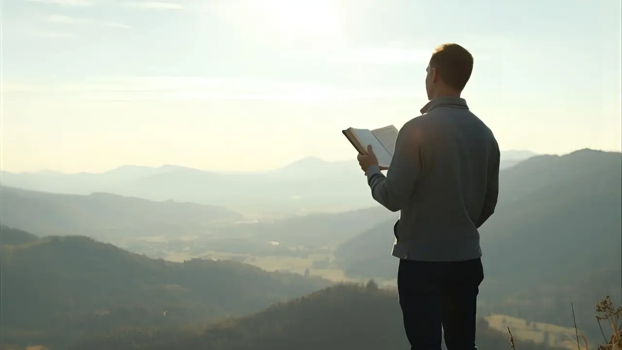 Cristão lendo a Bíblia para fortalecer a saúde emocional e encontrar paz interior.