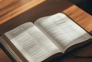 Bíblia aberta para iniciar um devocional.