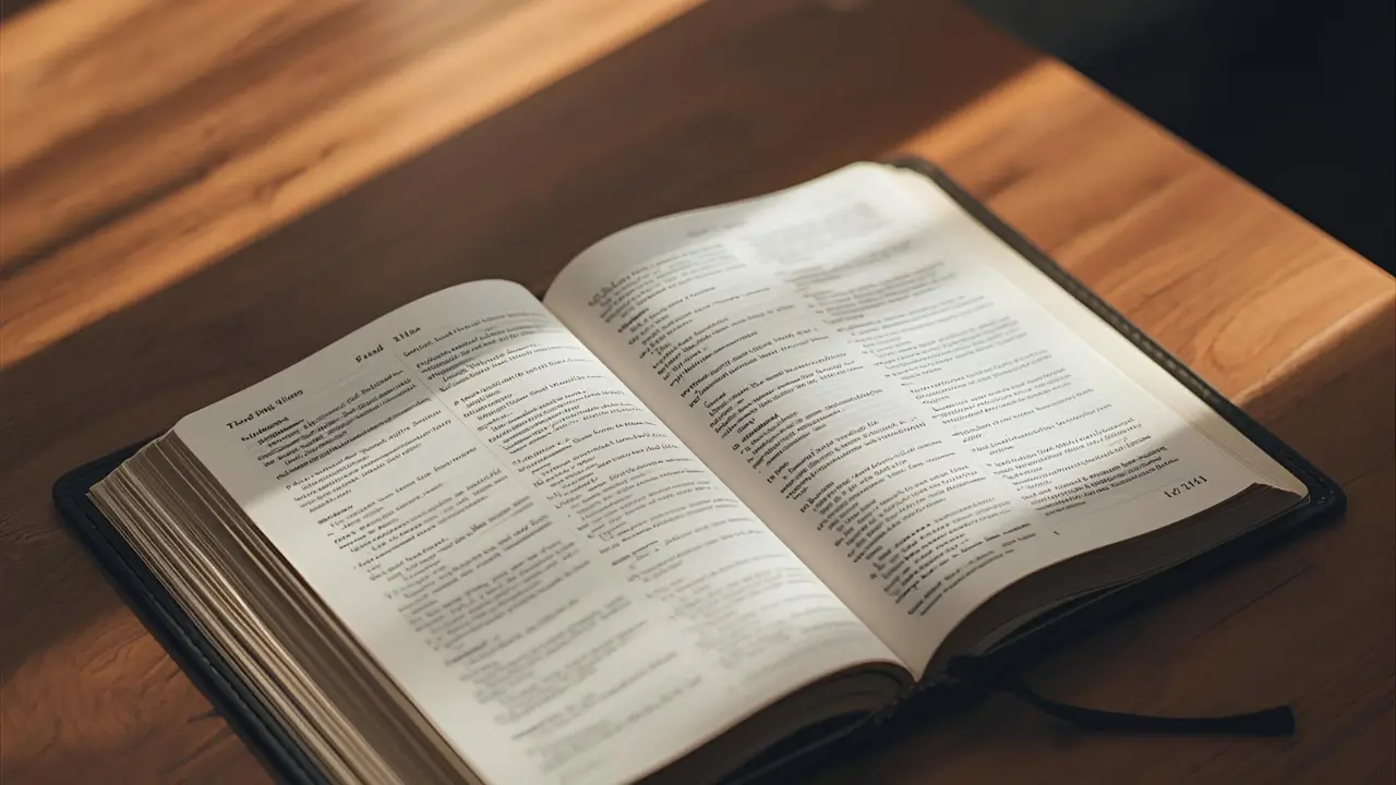 Bíblia aberta para iniciar um devocional.